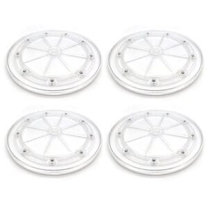 rotating lazy susan,autuwintor lazy susan acrylic organizer clear,8-inches,swivel plate casters set of 4