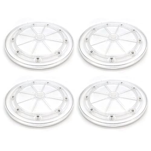 Rotating Lazy Susan,Autuwintor Lazy Susan Acrylic Organizer Clear,8-Inches,Swivel Plate Casters Set of 4