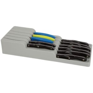 Lily's Home Kitchen Knife Organizer In-Drawer Insert - Drawer Organizer, Under Cabinet Plastic Knife Holder. Perfect for Kitchen Organization and Storage of your Valuable Knifes. Knifes NOT Included.