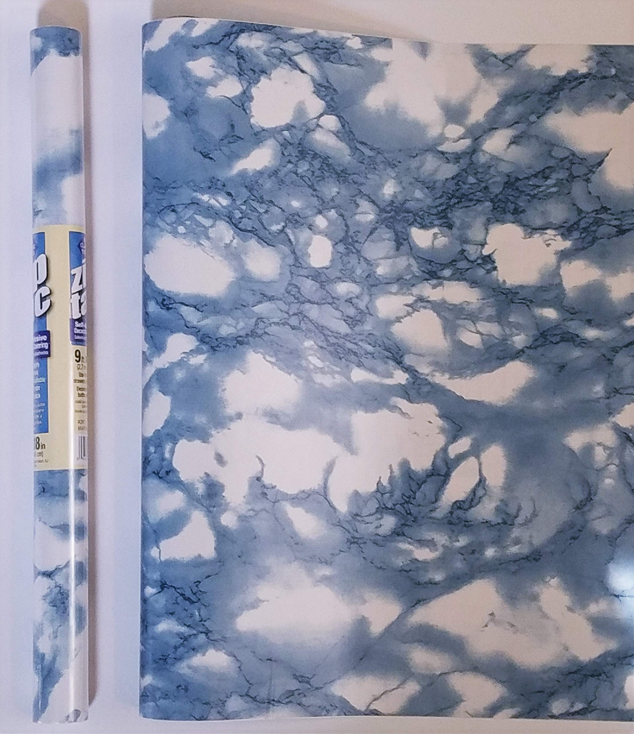 Zip Tac Marble Blue (Clouds) Contact Paper (9 Ft X 18in) #267