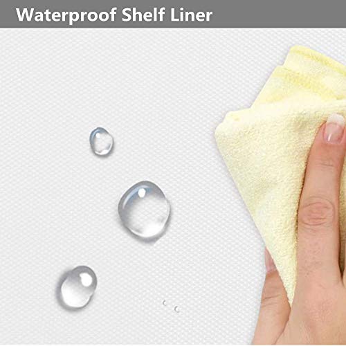 Soqool Washable Refrigerator Liner Drawer and Shelf Liner, Water/Oil Proof Liners for Fridge Shelves, Drawers, Cabinets, Table and Desks 17.7"x60" 1 Roll, Clear