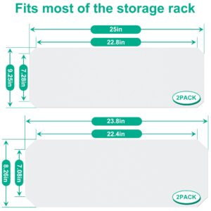 Folews Shelf Liner for Toliet Rack, 4 Pack Shelf Liners for Storage Shelves Cover Kitchen Book Tissue Storage Rack Plastic Waterproof Protector Mat Liner Cover 25 * 9.25 Inch