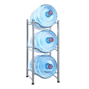 vasitelan 3-tier water cooler jug rack, 5 gallon detachable water bottle holder for kitchen, office, home