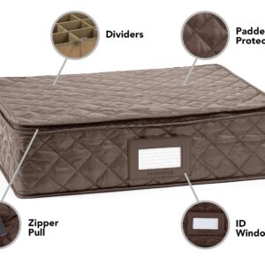 Covermates Flatware Storage - Washable and Stain Resistant, ID Window, Kitchen Storage-Bronze
