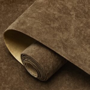 self adhesive felt velvet fabric liner velvet drawer liner for jewelry drawer craft felt fabric sheet art & craft making 14.2" x 78" (brown)