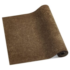 Self Adhesive Felt Velvet Fabric Liner Velvet Drawer Liner for Jewelry Drawer Craft Felt Fabric Sheet Art & Craft Making 14.2" x 78" (Brown)