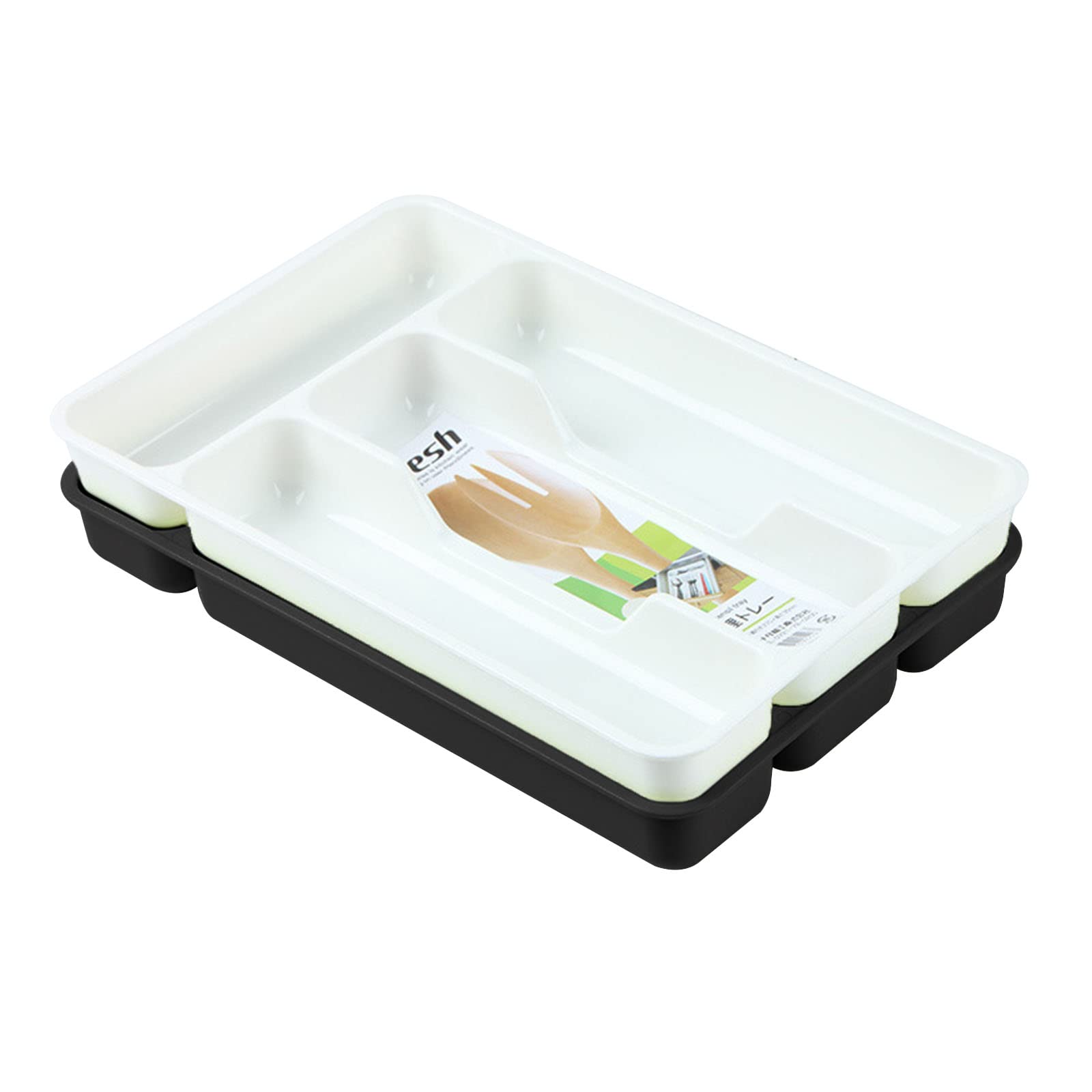 beertoy 2pcs Cutlery Storage Tray Tableware Organizer Spoon Fork Separation Box Kitchen Drawer Container for Cabinet Home tableware organizer for cabinet