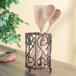 Scroll Collection Steel Cutlery Holder Steel Bronze