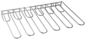 bellevie wall mounted glass rack, stainless steel, l 12 1/2" x w 17 3/4" x h 2 1/8" x 1" channel spacing"