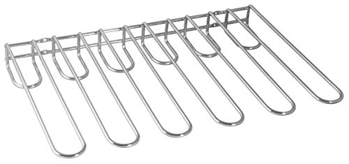 BelleVie Wall Mounted Glass Rack, Stainless Steel, L 12 1/2" x W 17 3/4" x H 2 1/8" x 1" channel spacing"