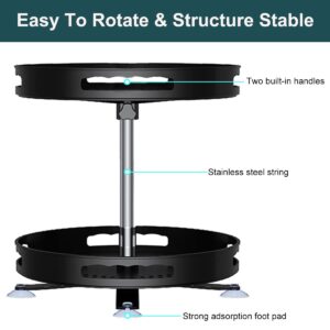 ZVZIG 10 inch Lazy Susan Organizers Two-Tiered Spice Rack Organizer & Holder for Cabinet, Pantry Organization and Storage, Kitchen, Bathroom, Vanity, Countertop, Under Sink Organizing, Spice Spinner