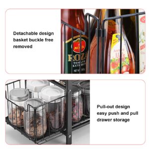 XCELLENT GLOBAL XG 2 Tier Under Sink Kitchen Organizer with Pull-Out Sliding Basket Drawer, Cabinet Organizers and Storage for Kitchen, Bathroom, Cabinet HG659