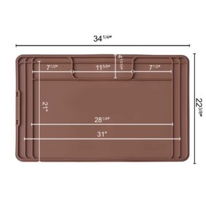 Croc Liner Under Sink Mat Waterproof Cabinet Liner for Kitchen and Bathroom Cabinets, Utility Mat (Fuzzy Fuzzy Brown)