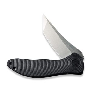CIVIVI Pocket Folding Knife For EDC, 3.24" Nitro-V Stonewashed Tanto Blade, Jim O’Young Synergy 3 Liner Lock Knife C20075B-1