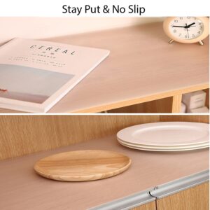 Ehlizpco Refrigerator Mats, No Slip and High Transparency,Food Grade Refrigerator Liners, 14 X 59 Inches X4 Packs, Also Suitable for Drawers, Shelves, Cabinets
