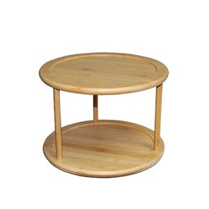 Home Basics 2 Tier Bamboo Lazy Susan