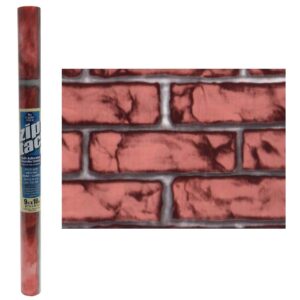 zip tac brick red contact paper (9 ft x 18in) #241