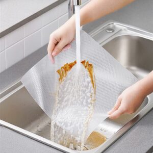 BESTORI Waterproof Shelf Liner for Kitchen Non-Adhesive Cabinets Drawer Liner 23.6 x 118.1 Inches Oil-Proof Non-Slip Washable Cuttable Refrigerator Liners for Protector Desks Transparent