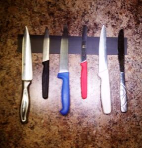12" wall mount magnetic knife scissor storage holder rack strip kitchen tool