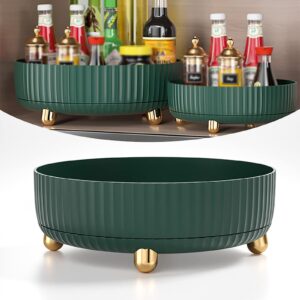 turntable vanity tray for cosmetic, lazy susan organizer, 360° turntable organizer lazy susan spice rack, multifunctional storage rack for kitchen,refrigerator, bathroom, table (color : green, size