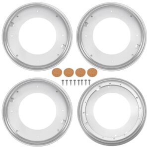 zeonhei 4 pack 12 inch 360 degree lazy susan hardware, 5/16 inch turntable bearings plate base with screws and pads, lazy susan bearing hardware turntable swivel plate for rotating chair table