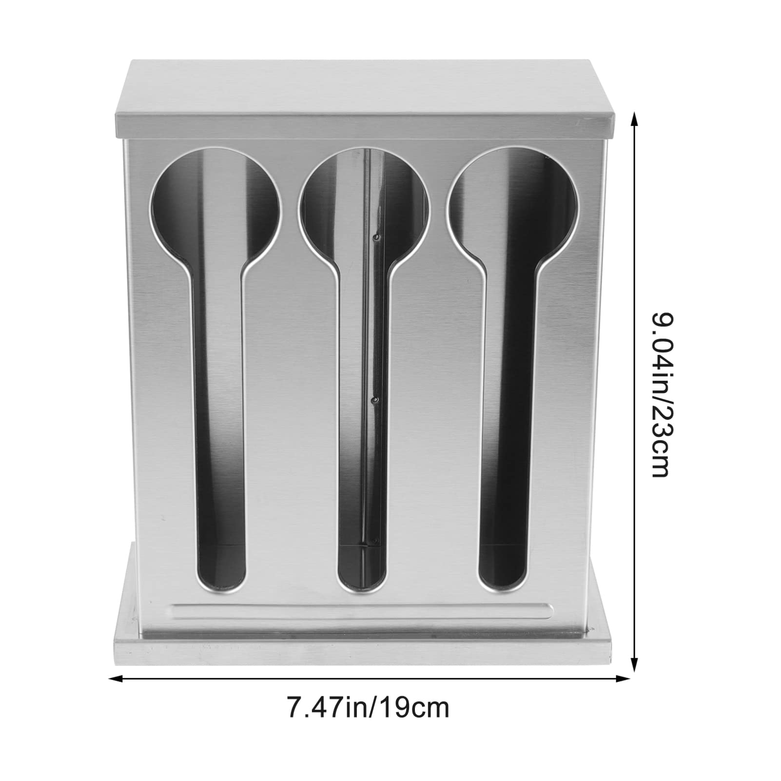 UPKOCH Utensil Dispenser 3 Compartment Stainless Steel Cutlery Organizer Silverware Holder Caddy Forks Spoons Knives Flatware Dispenser for Restaurant Kitchen
