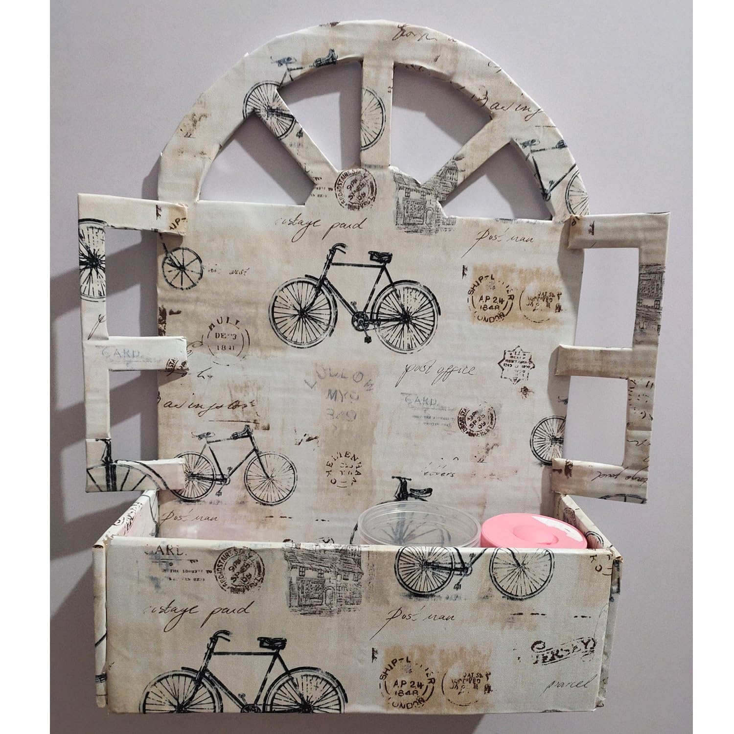 Yifely Shabby Chic Bikes Furniture Paper Self-Adhesive Shelf Liner Drawer Locker Sticker 17.7 Inch by 9.8 Feet