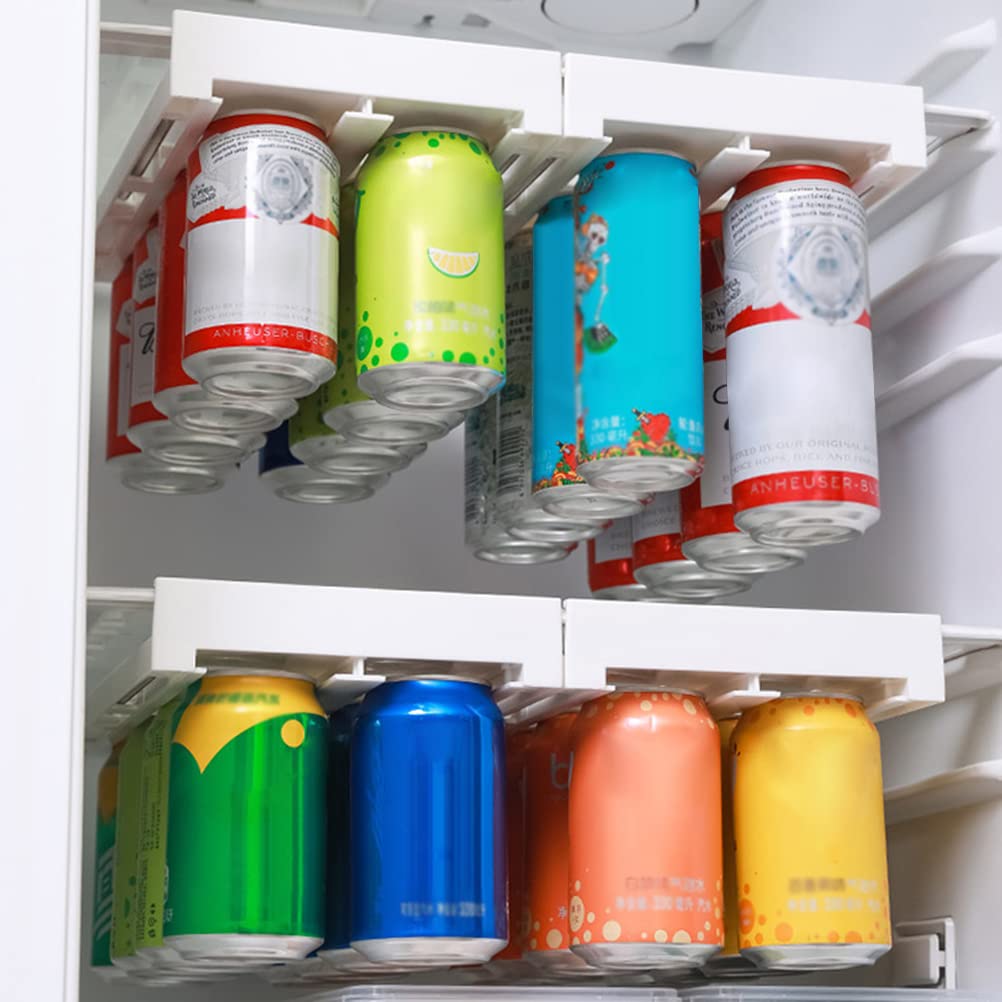 ariarly Soda Can Organizer for Refrigerator, Hanging Refrigerator Organizer Bins,Beverage Can Dispenser Holder, Soda Can Organizer for Freezer Cabinet Countertops Fridge Kitchen Organization