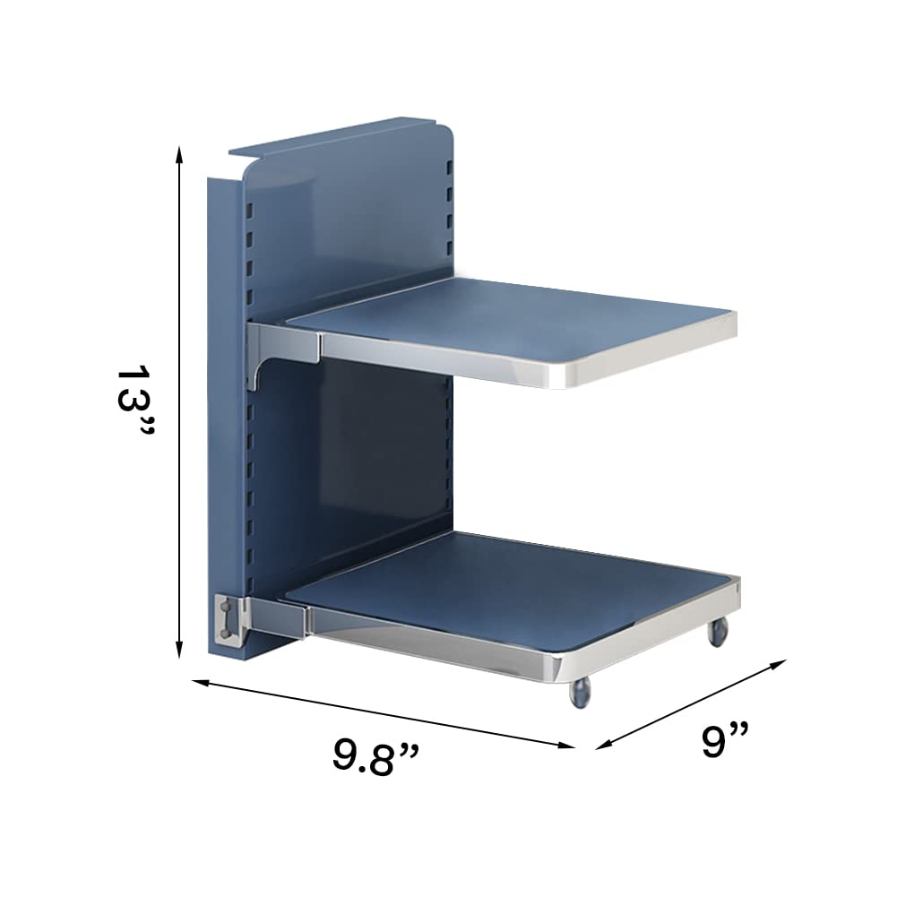 TINTON LIFE Pots and Pans Organizer Rack for Cabinet Adjustable 2 Tier Pan Rack Heavy Duty Metal Pots Organizer Holder Under Sink Cookware Organizer for Kitchen Organization and Storage