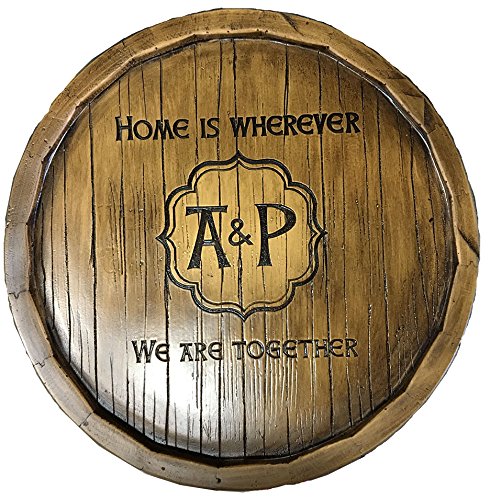 Wine Barrel Monogram and Personalized Lazy Susan