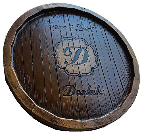 Wine Barrel Monogram and Personalized Lazy Susan