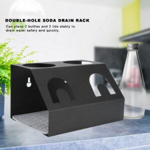 Haokaini Dual Holes Bottle Drying Rack for Soda Stream Bottles Soda Bottles Drainer Holder with Pad Sodastream Accessory for All Soda Stream Machines