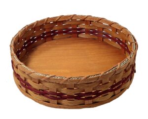 amish baskets and beyond amish tabletop lazy susan 12" oak storage basket (green)