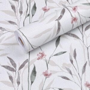 Shelf Drawer Liner Floral and Leaf Wallpaper Contact Paper Self-Adhesive Removable Rustic Wallpaper for Wall Film