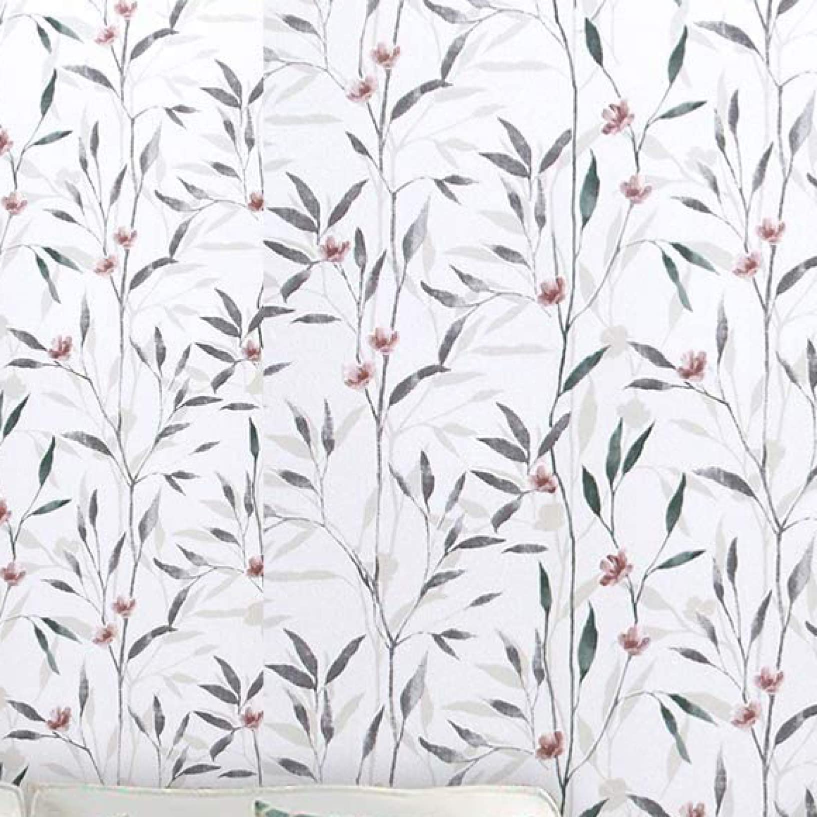 Shelf Drawer Liner Floral and Leaf Wallpaper Contact Paper Self-Adhesive Removable Rustic Wallpaper for Wall Film