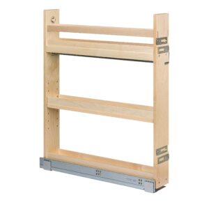 Century Components Cascade Series CASBO35PF Base Cabinet Pull-Out Kitchen Organizer 3-7/8"W x 26-3/4"H x 21-1/2"D - Baltic Birch - Blum Soft Close Slides