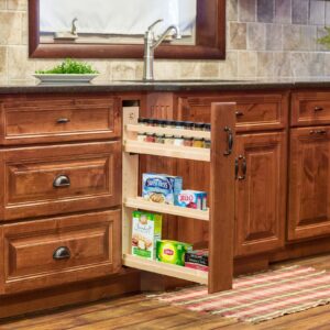 Century Components Cascade Series CASBO35PF Base Cabinet Pull-Out Kitchen Organizer 3-7/8"W x 26-3/4"H x 21-1/2"D - Baltic Birch - Blum Soft Close Slides