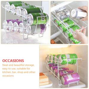 Soda Can Dispenser for Refrigerator:Stackable Can Holder Dispenser Beverage Holder Plastic Refrigerator Organizer Bins for Pantry, Freezer, Kitchen