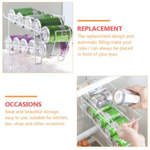 Soda Can Dispenser for Refrigerator:Stackable Can Holder Dispenser Beverage Holder Plastic Refrigerator Organizer Bins for Pantry, Freezer, Kitchen