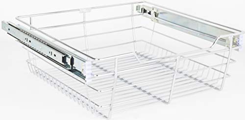 Chrome Closet Pullout Basket 14"D x 17"W x 6"H