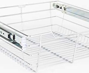 Chrome Closet Pullout Basket 14"D x 17"W x 6"H