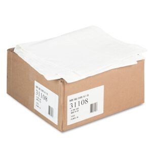 tatco 31108 paper table cover, embossed, w/plastic liner, 54-inch x 108-inch , white, 20/carton
