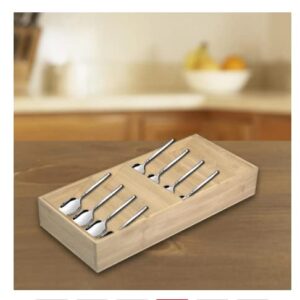 KARKO Kitchen Tools Drawer Organizer Store Organizer Drawer Wooden Bamboo Silverware Cutlery Storage Box Kitchen Storage Cabinet (CW0003)