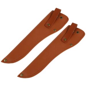 Hemoton Leather Holster 2pcs Scabbard Holster Leather Mini Butcher Leather Protector