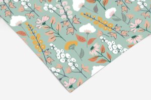 wildflower floral contact paper | shelf liner | drawer liner | peel and stick paper 426 12in x 48in (4ft)