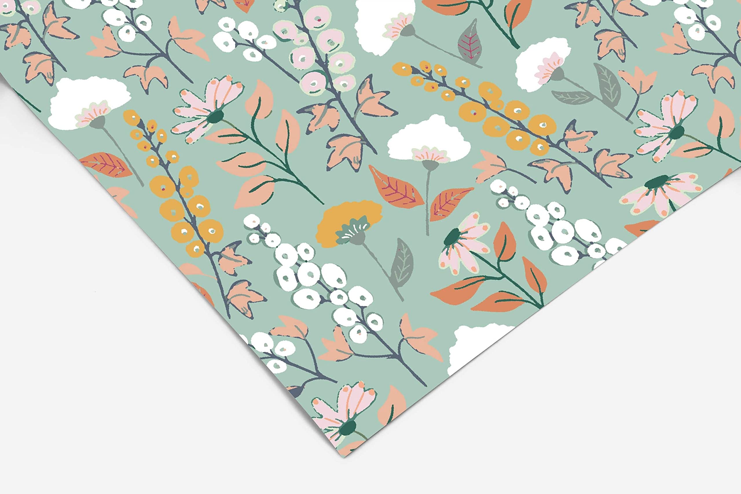 Wildflower Floral Contact Paper | Shelf Liner | Drawer Liner | Peel and Stick Paper 426 12in x 48in (4ft)