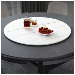 shehello lazy susan turntable organizer rotating serving plate large marble dining table round dining table top for cheese dessert fruit baking cake 50 to 90cm diameter