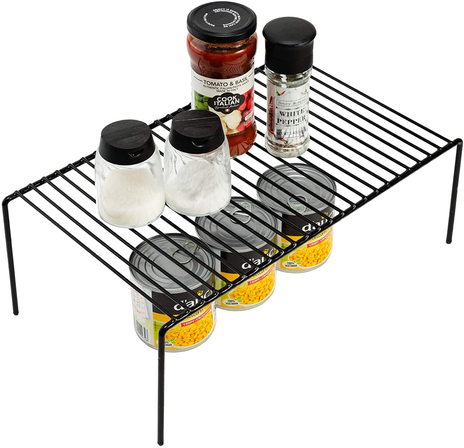 ARCCI Kitchen Cabinet Shelf Organizer Set of 3, Large (15.7 x 9.4 inch) Rustproof Metal Wire Pantry Storage Shelves, Dish Plate Racks for Cabinets, Freezer, Counter, Cupboard Organizers and Storage