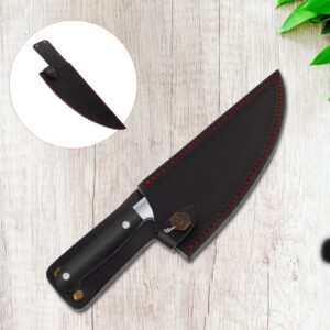 CALLARON Chef Knife Holder Leather Knife Case Covers Sleeves Knives Guard Universal Sheath Blade Guards Protector With Belt for Bread Carving Chef Cleaver Kitchen Knife