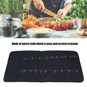 Acouto Chef Knife Roll Bag, Foldable Oxford Cloth Cutter Carrying Bag Knife Cutlery Carrier Portable Knife Pouch Holders Cases for Restaurant Hotle Home Camping BBQ